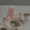 Retisee 6 Pack Taper Candles Holder Set, Candlestick Holders and 10 in Led Taper Candles with Remote Timer Flameless Candles for Holiday Wedding Table Decor(Red)