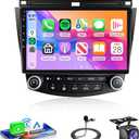 4Core 4G+64G Android 13 Car Radio Stereo for Honda Accord 2003 2004 2005 2006 2007, Rimoody Wireless Carplay Android Auto GPS 5GWiFi Bluetooth 5.0 10.1'' Touchscreen FM/RDS EQ SWC Backup Camera