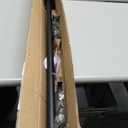 Heavy Duty Double Curtain Rods With Cylindrical Cap Finials 36 to 72" Telescoping 1 Inch Diameter Front and 5/8 Inch Diameter Back Window Drapery Rods, Matte Black