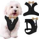 AVERYDAY Dog Tuxedo for Wedding Outfit, Dog Suit and Tie Costumes for Birthday, Halloween, Cosplay, Christmas Party, Pet Formal Wear with Bowtie, Tux for Small Dogs, Chihuahua, Bichon, Maltese, Cats, Small (Chest 17.3-22 in)