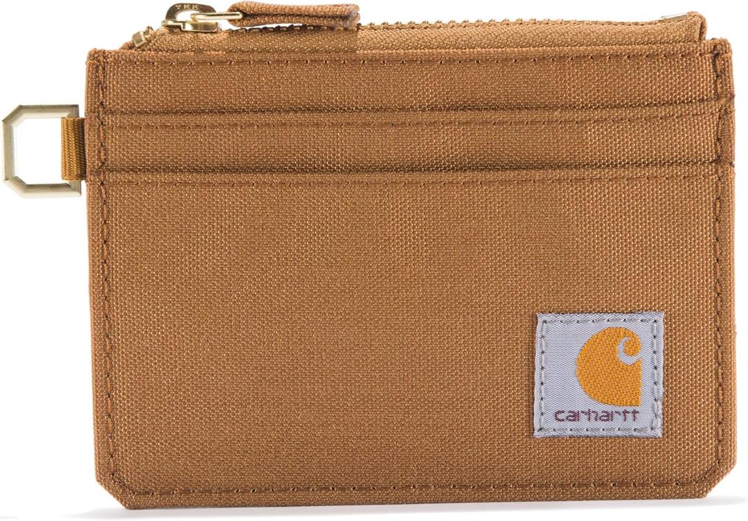 Carhartt Women's Casual Nylon Duck Zippered Card Keeper Wallets