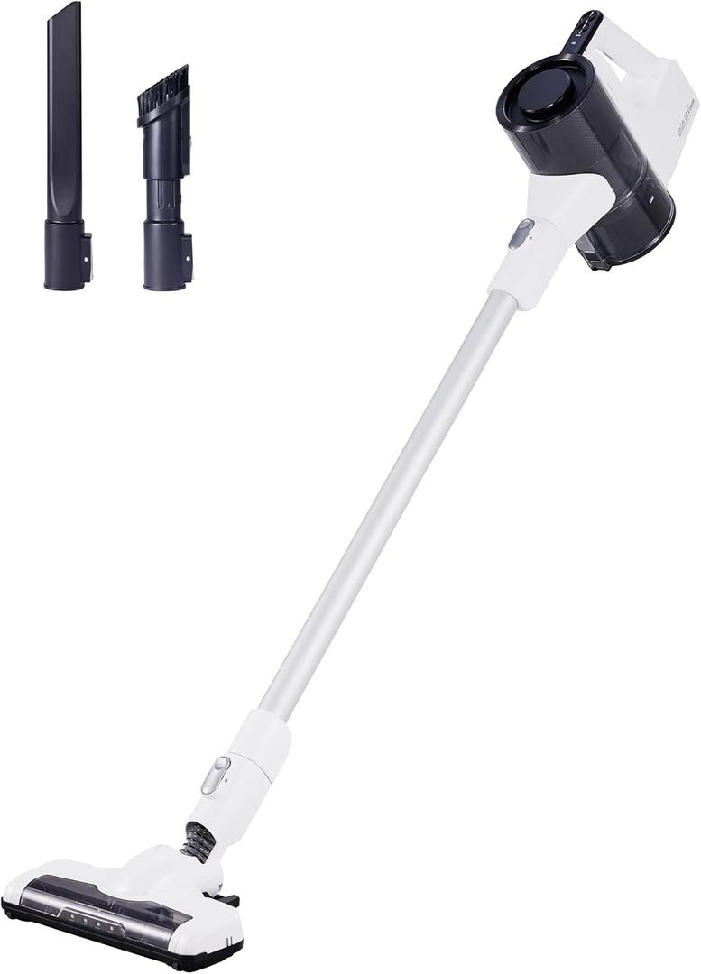 Amazon Basics Cordless Vacuum Cleaner for Carpet and Hardwood, Lightweight (5 lbs), White