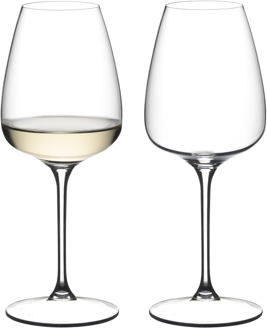 Riedel Grape Flat-Bottom White Wine, Champagne or Spritz Drink Glass (2-Pack)