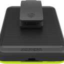 Case with Clip Compatible with Samsung Galaxy XCover Pro Phone Model SM-G715. Heavy Duty Rotating Belt Clip Holster and Durable Flexible Protective Case Combo (Lime Green)