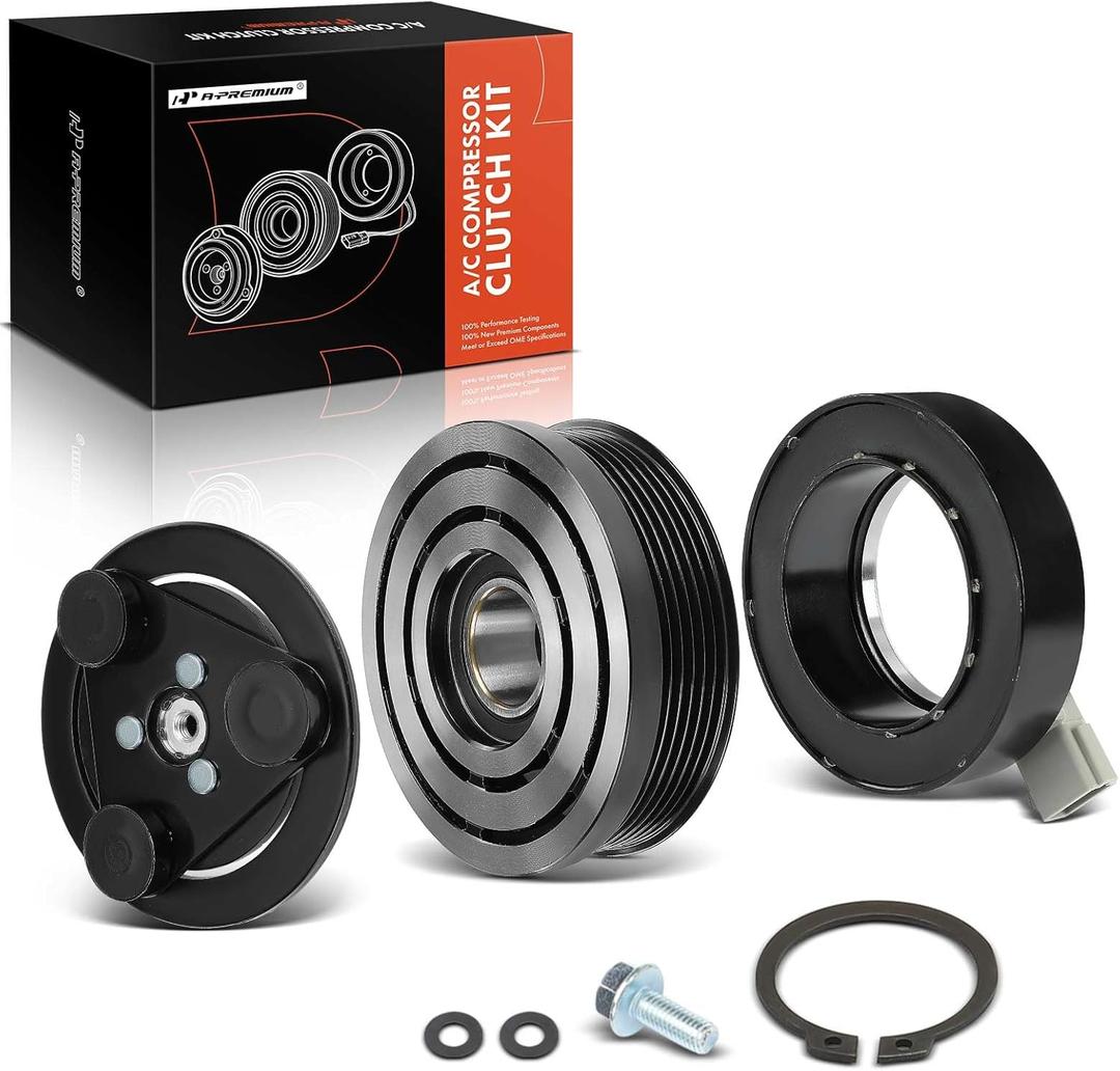 A-Premium Air Conditioner AC Compressor Clutch Kit Compatible with Ford F150, F250/F350 Super Duty, Mustang, Crown Victoria, Excursion, Thunderbird & Lincoln Town Car, Mark LT & Mercury Cougar