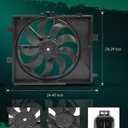 SCITOO 620-467 Radiator Cooling Fan Compatible for 2012-2019 for Nissan for Versa 1.6L 2014-2019 for Nissan for Versa Note 1.6L
