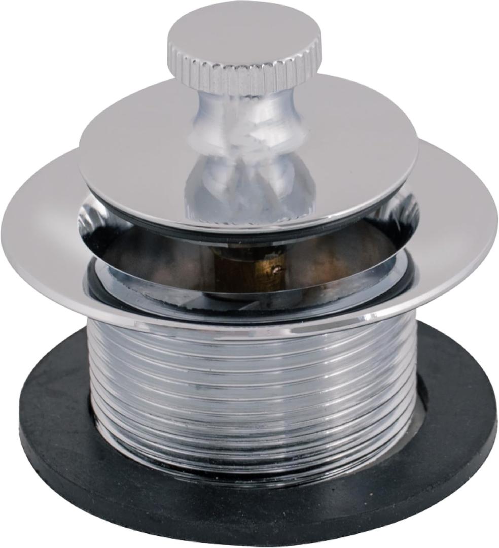 EZ-FLO Lift-n-Turn Bathtub Drain Assembly Kit with Strainer and Stopper, 1-1/2 Inch x 11.5 Coarse Thread, Chrome Plated, 35233