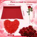 6.6ft Large Metal Heart Arch Stand & Will You Marry Me LED Neon Sign – Proposal Decorations Kit Includes Red Carpet 4000 Rose Petals, 30 Artificial Roses – Marry Me Sign for Engagement, Wedding, Valentine’s Day(Yellow)