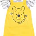 Disney Winnie the Pooh Baby Boys' Outfit Set 3 Piece Shortall Tee and Hat Newborn to Infant (Yellow)