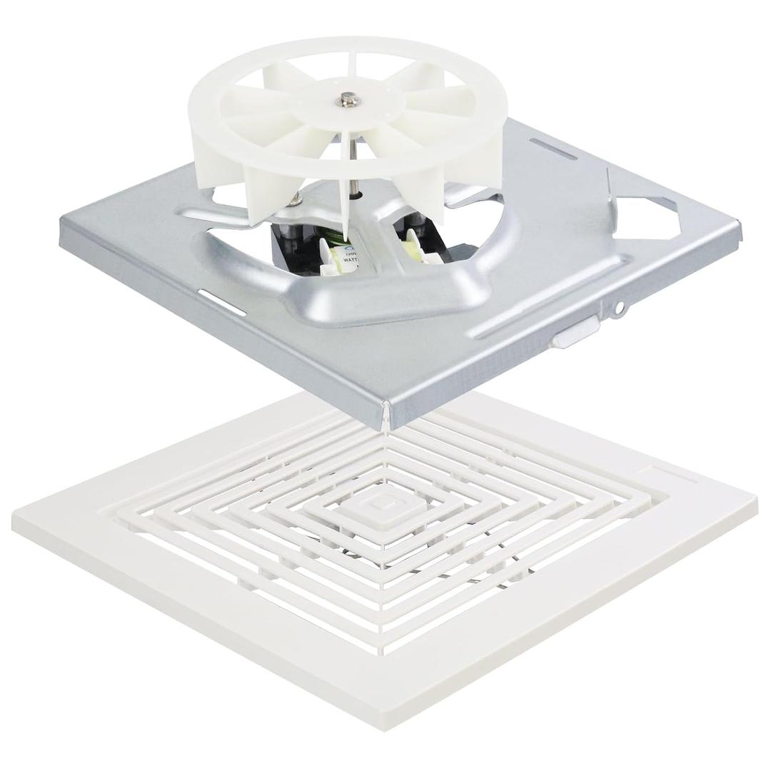 696N-R02 B Unit&Replacement Grille 97011723 for Broan-NuTone BP90,663,670,671,688,689,Bathroom Vent Cover BP90 Replacement Grille for Broan 688,97011723 Bathroom Ceiling Fan with S97012026 Fan