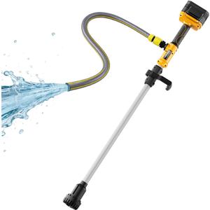 Cordless Stick Water Transfer Pump Compatible with DeWalt 20V Max Battery (Tool Only), 720 GPH Portable Electric Utility Pump with 32FT Lift, Brushless Sump Pump for Pool, Garden, Pond, RV and Boat, Yellow