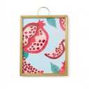 Framed Pomegranate Fruit Market Poster Canvas Print Art Boho Trendy Painting Wall Art Pictures Home DecorDecoration for KitchenLiving Room Wall Decoration Art Print (Gold Framed)