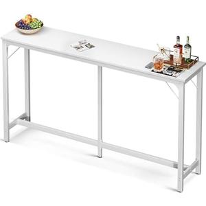 ODK 71 Inch Bar Table, Bar Height Pub Table, Counter Height Bar Table, Rectangular High Top Kitchen & Dining Counter Tables with Sturdy Legs & Easy-to-Clean Top, White