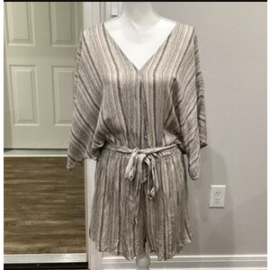 SHELL 100% Rayon-Viscose Womens Summer Striped, size Small