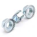 4 x 1/2"-13 Serrated Flange Hex Nuts, Carbon Steel, Zinc Plated Finish, Hexagon Nuts with Serrated Flange Washer Head, by Glvaner, 10 PCS