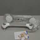 LEVERLOC 2 Pack Shower Grab Bars for Bathtubs and Showers, Easy to Install Suction Shower Handles for Bathroom Removable Handrails for Seniors Elderly Heavy Duty Safety Grip Waterproof Drill Free Gray (16.8 2 Set)