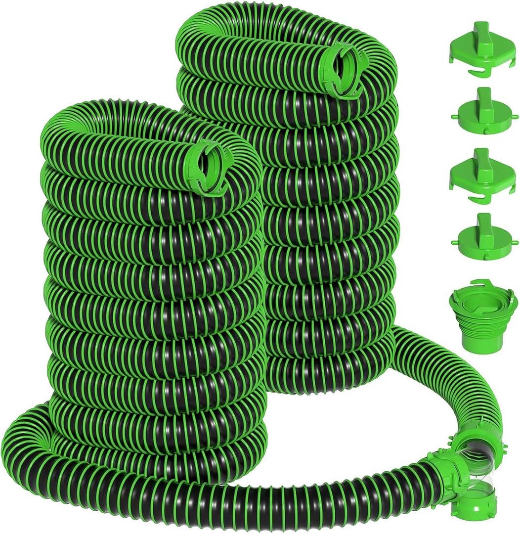 120FT Camper RV Sewer Hose Kit with Wye Connector Fitting & Adapter