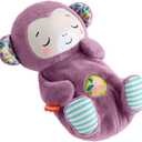 Fisher-Price Baby Toy Soothe n Snuggle Purple Monkey Plush Portable Sound Machine with Breathing Motion & Lights for Newborns Ages 0+ Months