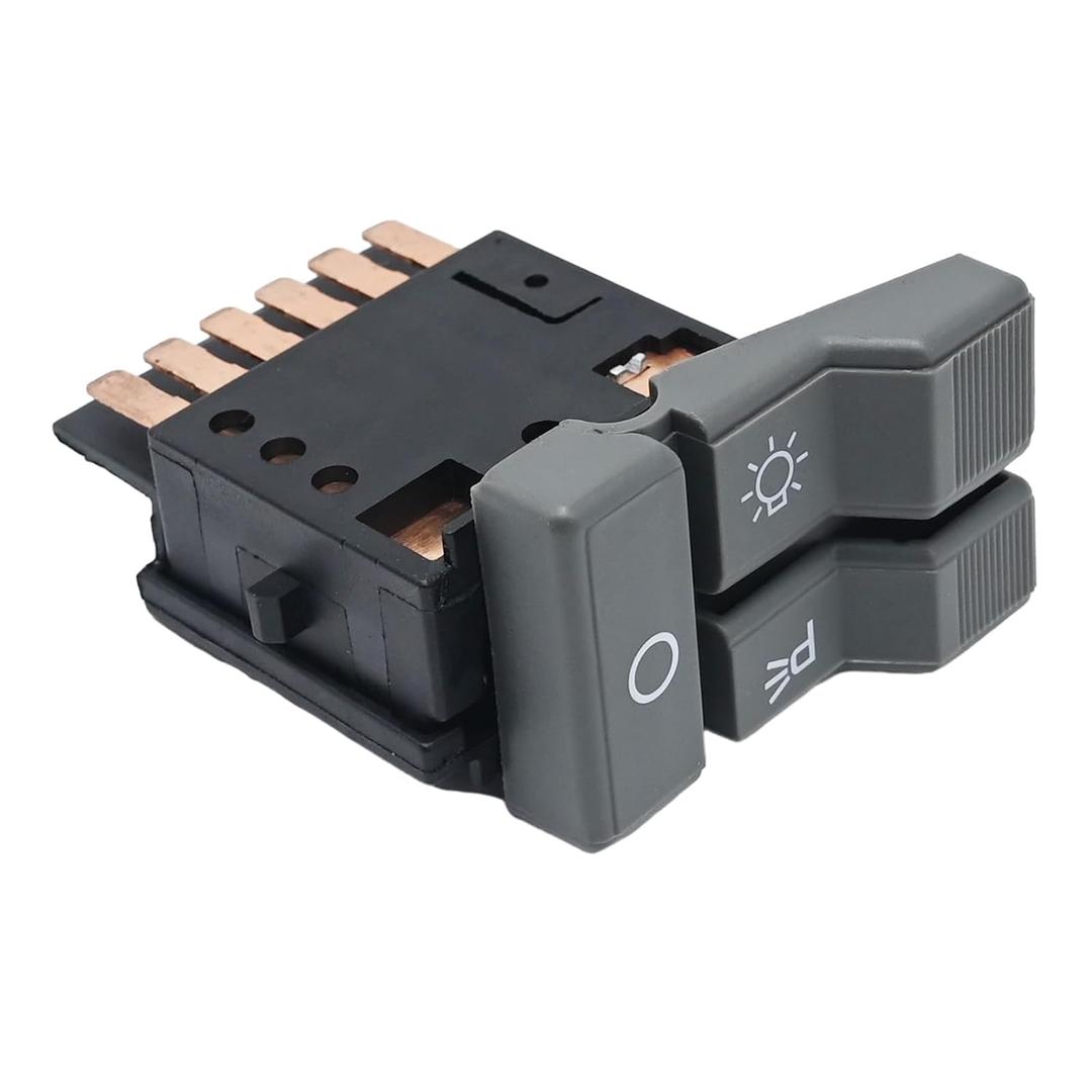 D1561D 15693548 19245374 DS647 Headlamp Switch Replacement for Chevy GMC Pickup 1990-1994, C1500 C2500 C3500 K1500 K2500 K3500 Headlight Parking Light Rocker Switch (Grey)