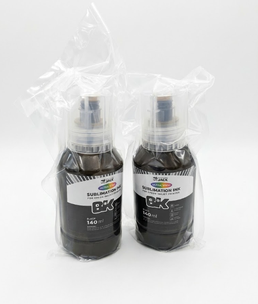 Printers Jack Sublimation Ink for Supertank Inkjet Printers ET-2800 ET-2803 ET-2720 ET-2760 ET-3760 ET-4700 ET-4800 ET-7720 ET-2400 Heat Press Transfer on T-Shirt Mug Mask Printer(Autofill/Anti-UV) (280ml, Black)