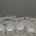 SILAMPDI Bathroom Lighting Fixtures Over Mirror Brushed Nickel, Modern 2-Light Vanity Lights Fixtures, Wall Sconces Light for Bedroom, Hallway, Milky White Glass Shades, E26 Base, Bulbs Not Included