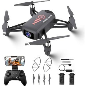 Drone with Camera for Kids 8-12 and Adults 1080P HD Mini FPV Drones with Headless Mode, 360Flip, One-Key Take Off/Landing, Altitude Hold, Gestures Selfie, Gravity Control, 3 Speed Mode, Drone Gift Toys for Boys, Girls, Beginner Grey