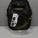 Swissdigital Design Laptop Backpack with USB Charging Port, Travel Backpack Fits 15.6 inches Computer, 31L College School Backpack for Men, Olive/Black | SD803-26