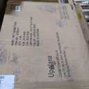 Upolana Dog Crate Furniture, 32 inch Medium Dog Crates with Bed Mat, Wooden Dog Kennel Furniture, End Side Table Dog Cage with 3 Doors, Greige