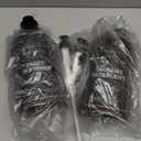 Calindiana Modern Farmhouse Liquid Laundry Detergent and Fabric Softener Dispenser for Laundry Room Decor and Organization, PET Plastic Laundry Soap Containers with Water Resistant Labels, Amber 64oz