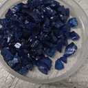 Syedra Crushed Glass for Crafts, Glitter Crushed High Luster Chips, Broken Glass Pieces, 3-6mm, 410G (Cobalt Blue)