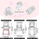 Double Sided Vintage Ribbed Taper Glass Candle Holders,Tea Candle Holder for Table Centerpieces, Wedding Decorations and Dinner Parties (Clear, 6 PCS)