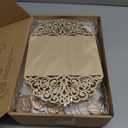 50Pcs Laser Cut Wedding Invitation With Glitter Envelopes And Ribbons Blank Personalized Card Invitaciones Para quinceaera Birthday Baby Shower Christmas Party Bridal Shower (Gold)