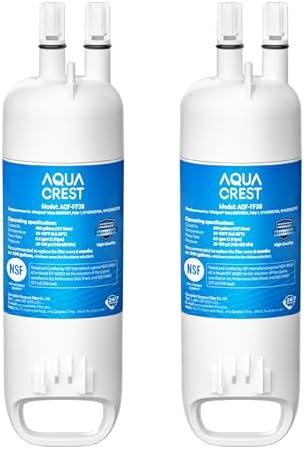 AQUA CREST EDR1RXD1 Replacement for W10295370A, Everydrop® Filter 1, EDR1RXD1B, P8RFWB2L, P4RFWB, Kenmore® 46-9081, 46-9930, Refrigerator Water Filter, 2 Filters