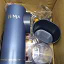 Ninja NeverClog Cold Press Juicer | Powerful Electric Slow Masticating Juicer with Pulp Control | XL Capacity | 24 oz. Juice Jug & 36 oz. Pulp Container | Dishwasher Safe | Navy | 150W | JC151NV
