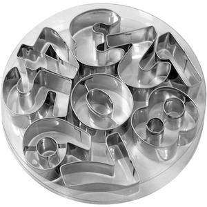 0-8 Number Cookie Cutter Shapes, Birthday Cookie Molds, Baking Trays, Stainless Steel Kitchen Baking Utensils.