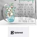 Spiareal Gift for Friend Friendship Women Friend Friendship Birthday Cheer up Gift Acrylic Heart Butterfly Keepsake Paperweight for Home Office Table Shelf(Classic)