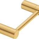 Moen Align Brushed Gold Pivoting Wall Mounted Modern Toilet Paper Holder for Bathroom, YB0408BG