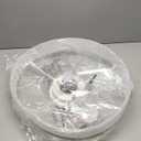 VOLISUN Low Profile Ceiling Fans with Lights and Remote, 19.7in Fandelier Ceiling Fan Flush Mount, 3000K-6500K Smart Bladeless LED Fan Light, White Modern Ceiling Fans with Lights for Bedroom