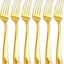 bUCLA 600PCS Gold Plastic Forks - 7.4inch Heavy Duty Plastic Forks Bulk Disposable for Party - Gold Silverware,Ideal for Weddings&Daily Using