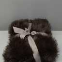 BATTILO HOME Luxury Fluffy Brown Faux Fur Throw Blanket, Cozy Warm Fur Blanket for Couch, Sofa, Chair, Bed, Plush Fuzzy Fur Throws with Long Pile, 50"x60" (Chocolate)
