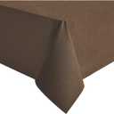 NLMUVW Rectangle Vinyl Tablecloth 100% Waterproof Oil Proof Spill Proof PVC Table Cloth Wipe Clean Table Cover for Kitchen Dining Picnic, Chocolate, 54 x 84 inch