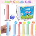 60 Pcs Jumbo Sidewalk Chalk Street Driveway Chalks Dustless Washable Multicolor Chalk with Three Boxes Storage 5 Colors for Party Prizes Chalkboard Outdoor Play Easter Set Drawing Home School