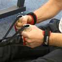 KAYANA 2 Hole Leather Gymnastics Hand Grips - Palm Protection and Wrist Support for Cross Training, Kettlebells, Pull ups, Weightlifting, Chin ups, Workout, & Exercise (Youth Small, Red)