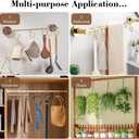 Shower Curtain Hooks, Set of 12 Rust Proof S Shaped Decorative Shower Curtain Rings,Multi-Purpose Hangers S Hooks (Gold)