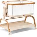 Tinyiota 3 in 1 Baby Bassinet,Rocking Bedside Crib Sleeper for Newborns