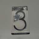 5" Stainless Steel Floating House Number, Metal Modern House Numbers, Garden Door Mailbox Decor Number with Nail Kit, Coated Black, 911 Visibility Signage (3)