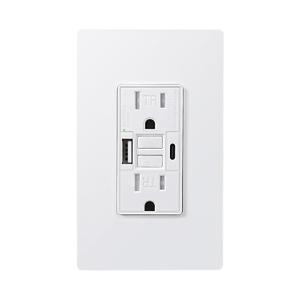 DEWENWILS 15A GFCI Outlet with 4.8A/24W USB-A & USB-C Ports, 30S Self-Test GFCI Electrical Outlet with Indicator Light, Tamper-Resistant Receptacle, Screwless Wall Plate, Clamping Plate, ETL Listed