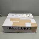 Modern LED Ceiling Light, Dimmable LED Chandelier Black Flush Mount Ceiling Lights, Remote Control Acrylic Ring Ceiling Lamp Fixture for Living Room Dining Room Bedroom, 8H-FANG-BL-04