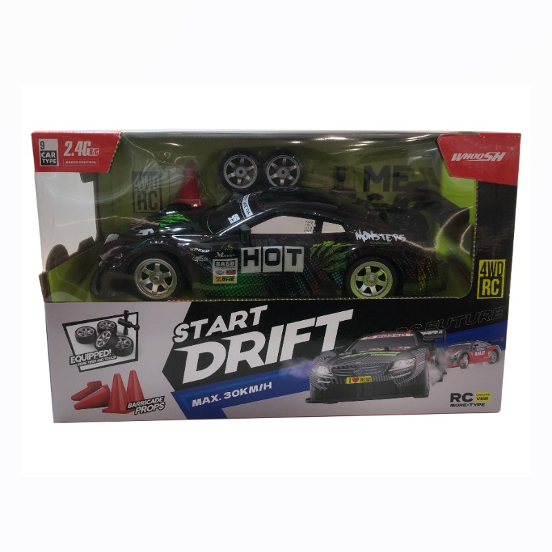 Remote Control Drift Car, Rc Drift Cars for Adults | RC Drift Car 1:16 Scale 4WD RC Vehicle with LED Lights, 18 MI/h 4WD Fast Remote Control Car, Toy Idea Gift for Adults and Kids