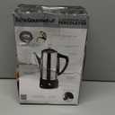 Elite Gourmet EC140 Electric 6-Cup Coffee Percolator with Keep Warm, Clear Brew Progress Knob Cool-Touch Handle Cord-less Serve, Stainless Steel